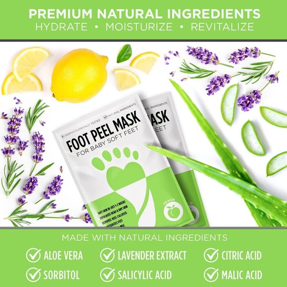 Foot Peel Mask- 2 Pairs of Regular Skin Exfoliating Foot mask For Cracked Heels - Picture 4 of 5